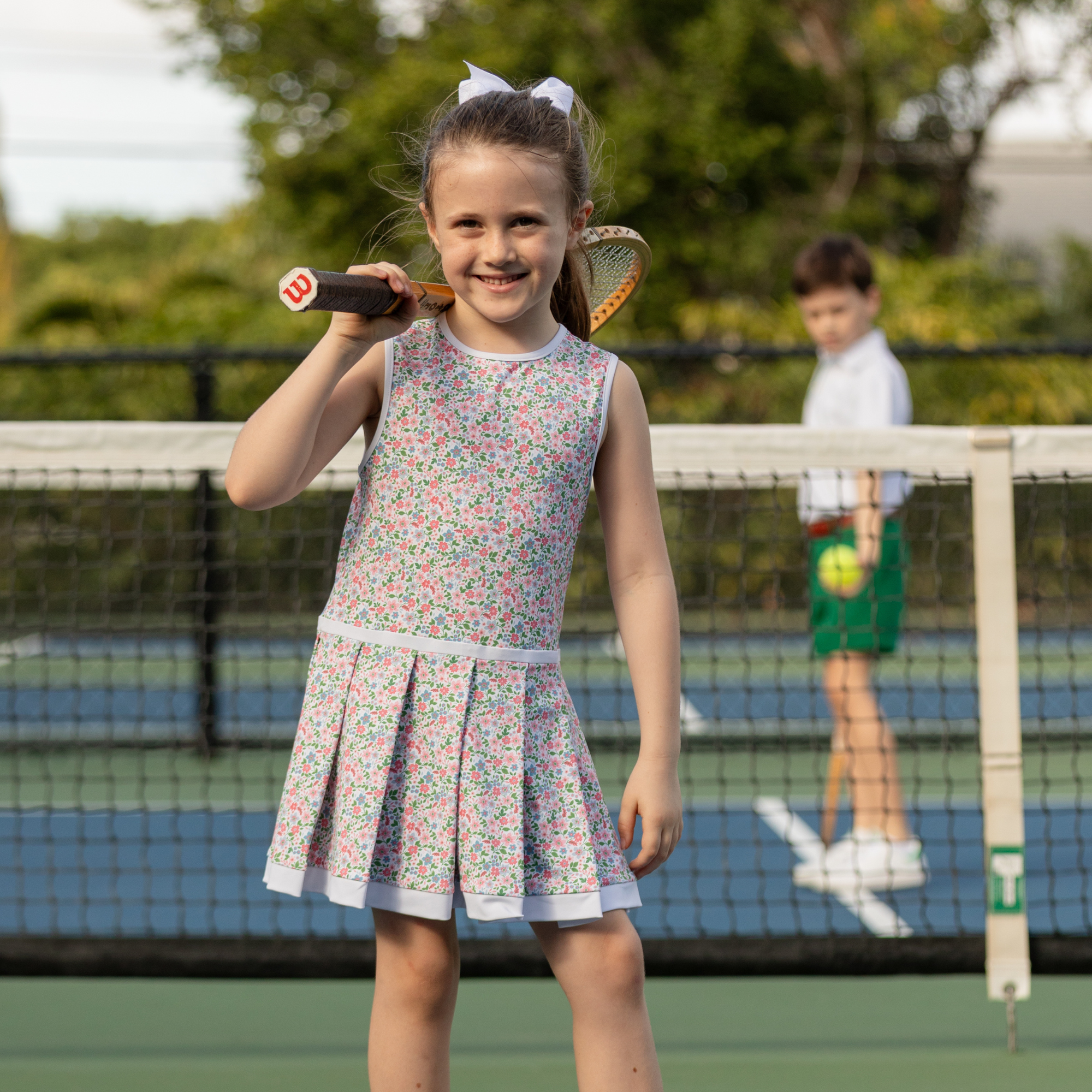 Taft Tennis Dress in Midspring Floral - Midspring