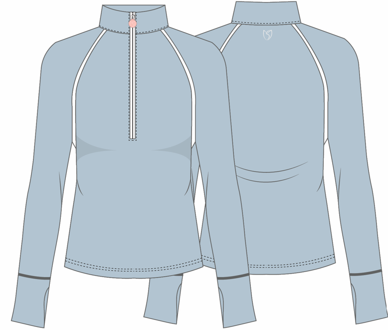 Samantha Quarter Zip Pullover - Midspring