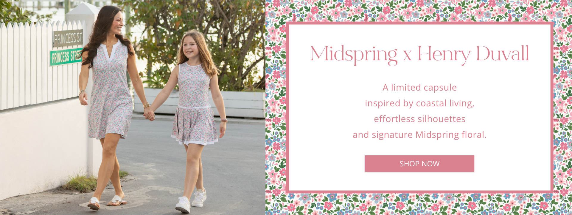 Midspring x Henry Duvall
A limited capsule
inspired by coastal living,
effortless silhouettes
and signature Midspring floral.
SHOP NOW