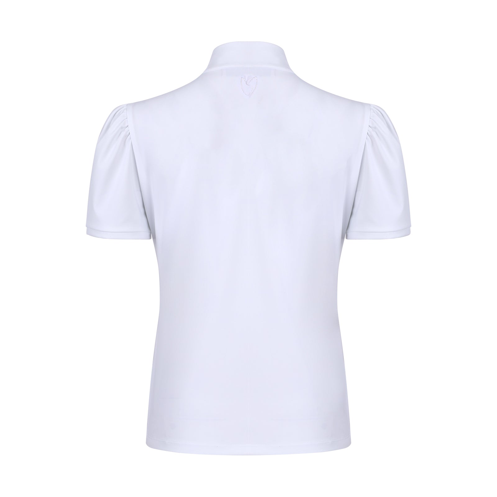 White polo shirt on a white background