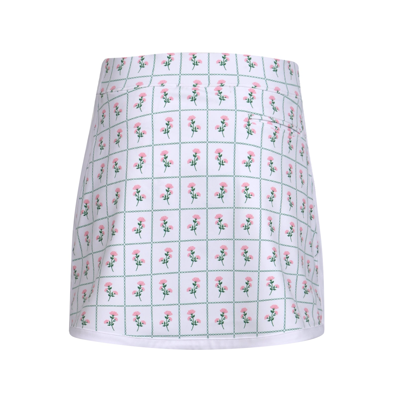 Skirt with floral pattern on a white background