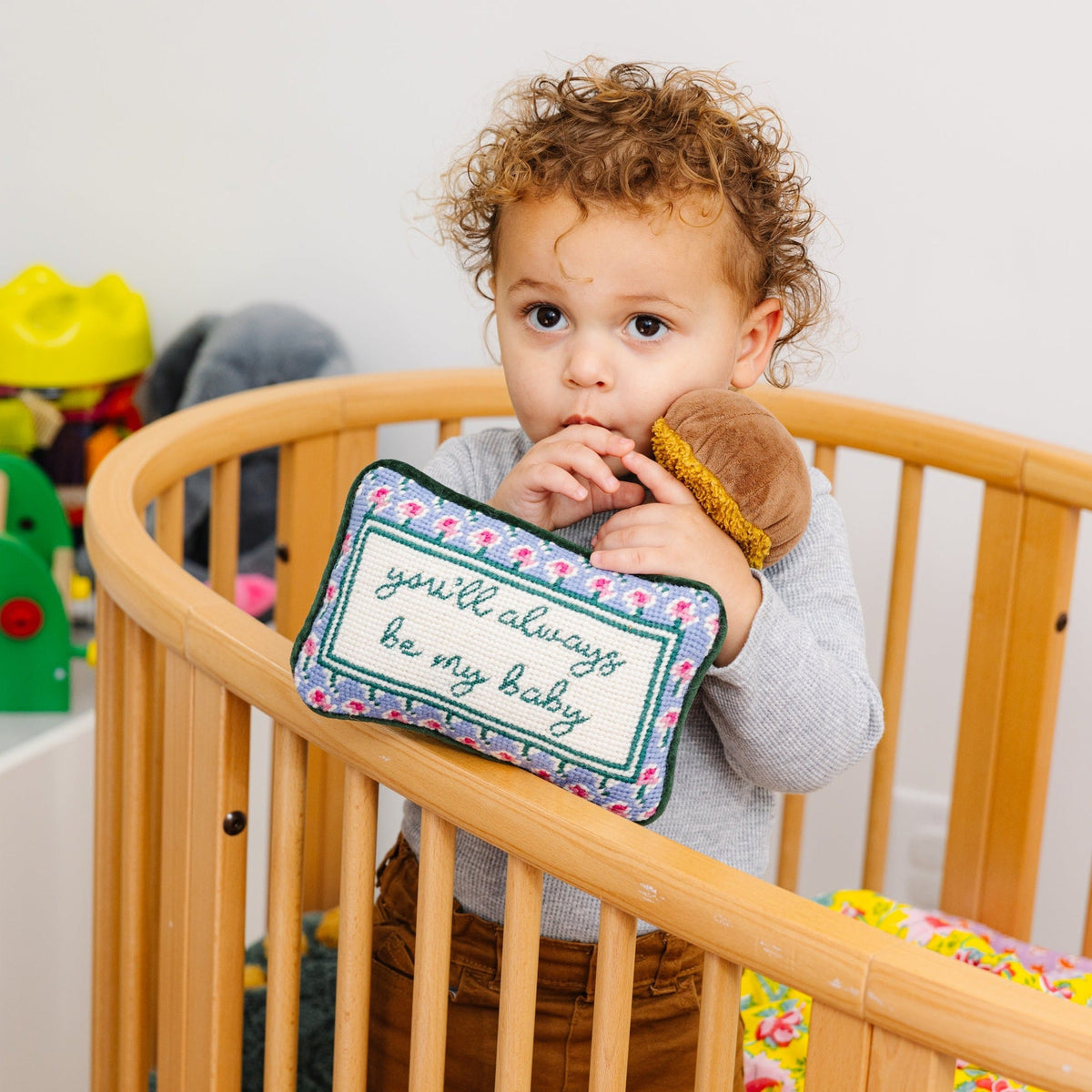 Be My Baby Mini Needlepoint Pillow - Midspring