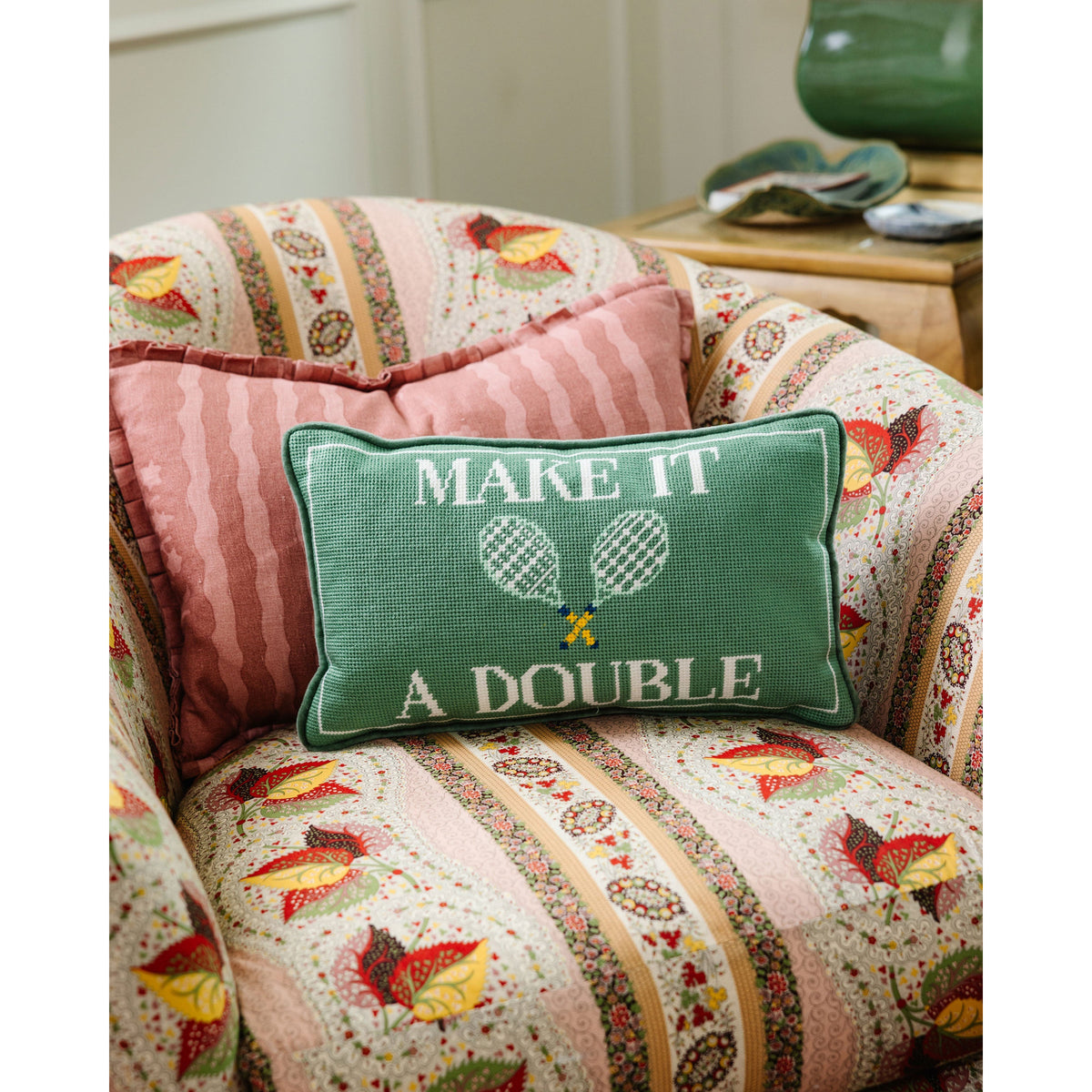 Make It a Double Needlepoint Pillow - Midspring