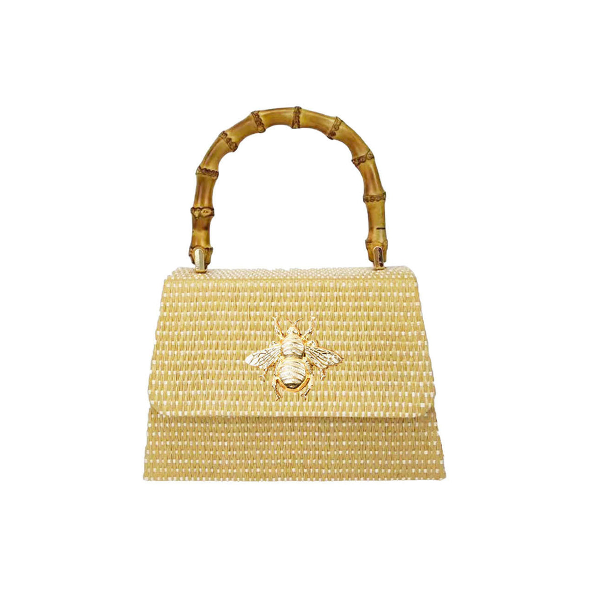 Straw Lulu Bag with Bamboo Handle - Midspring