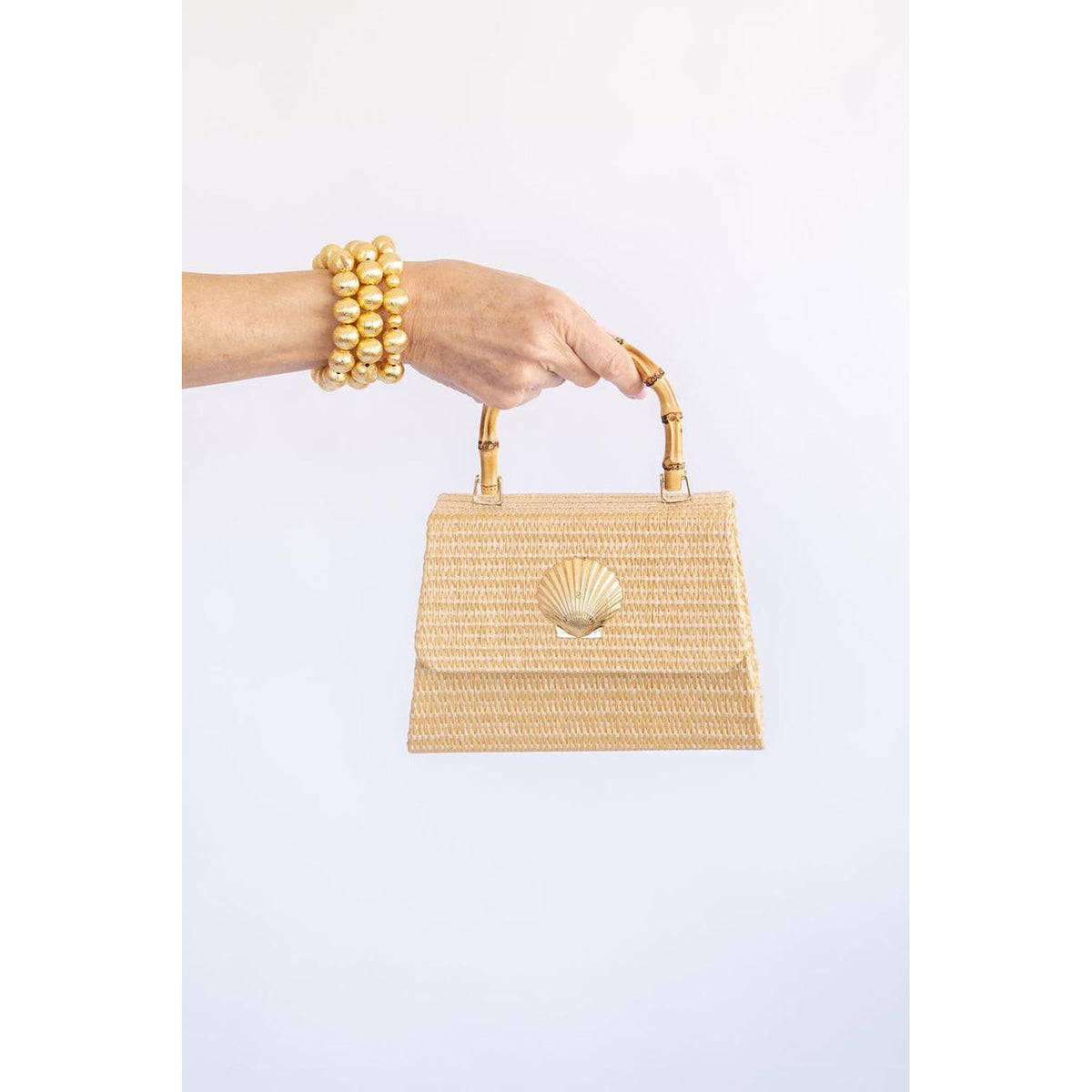 Straw Lulu Bag with Bamboo Handle - Midspring