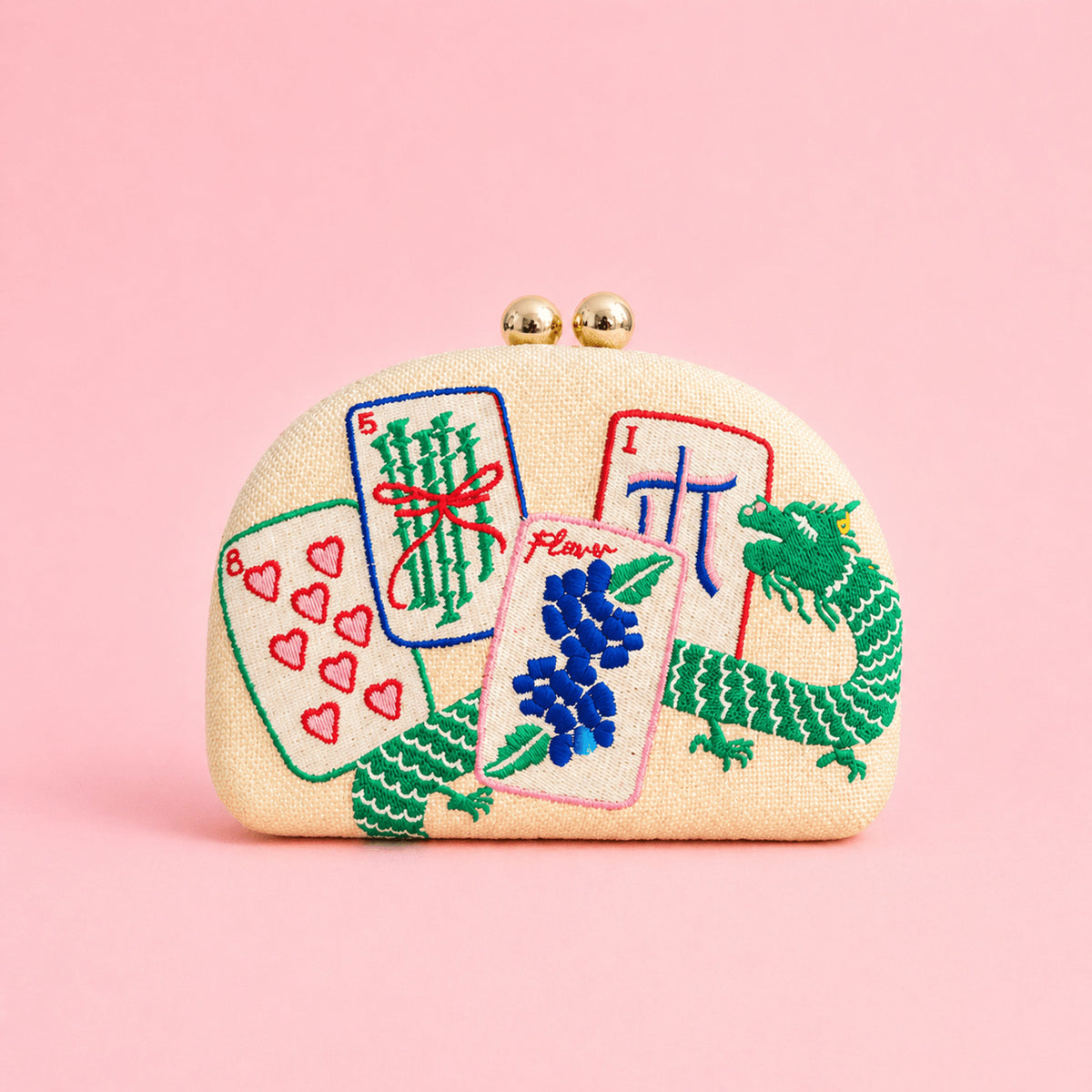 Mahjong Clutch - Embroidered - Midspring