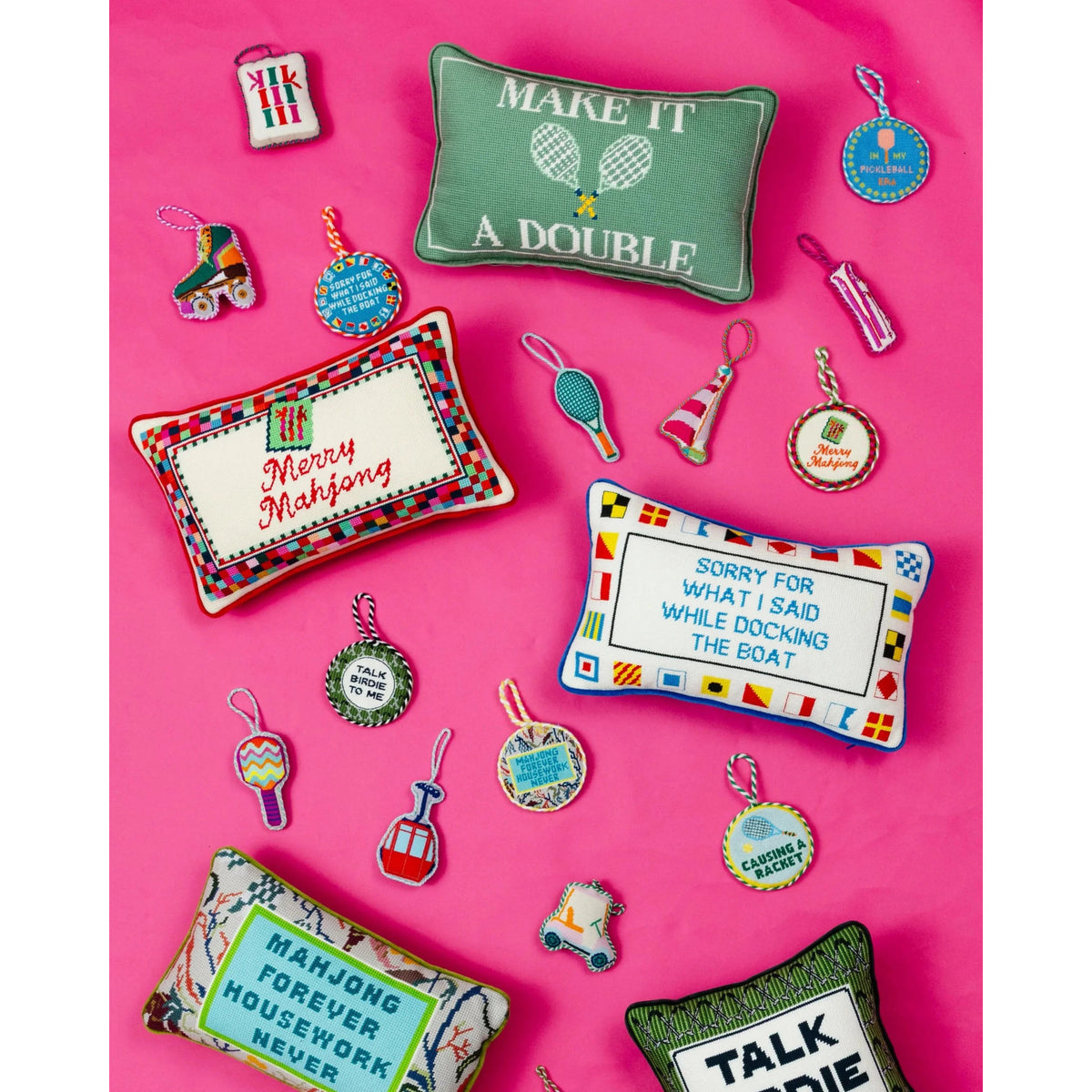 Make It a Double Needlepoint Pillow - Midspring