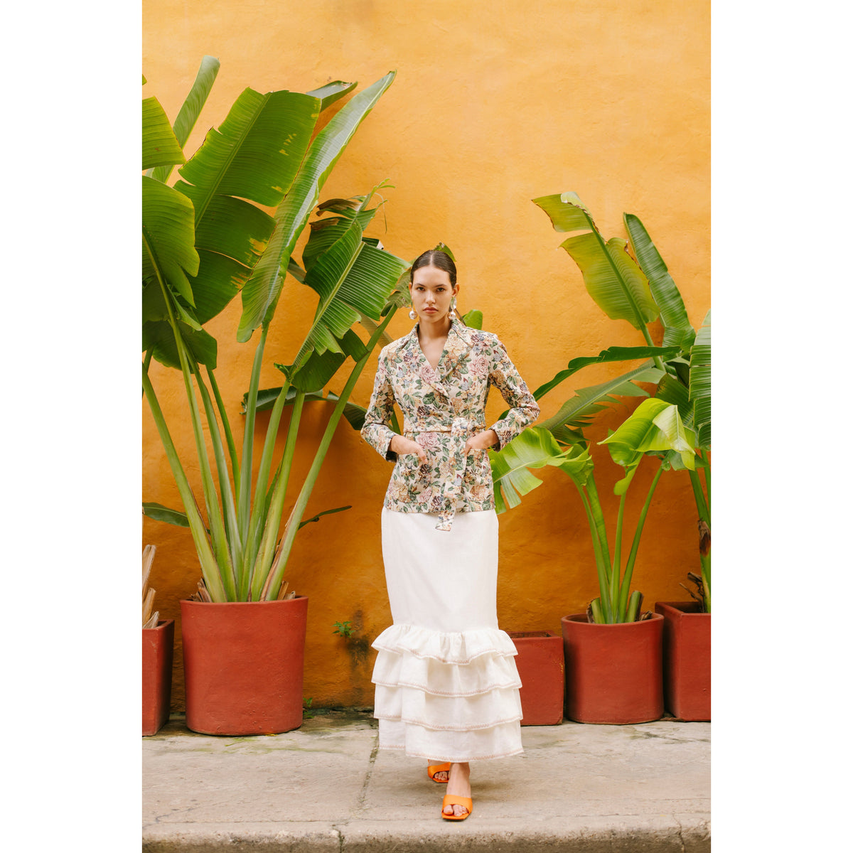 White Floral Jacket - Midspring