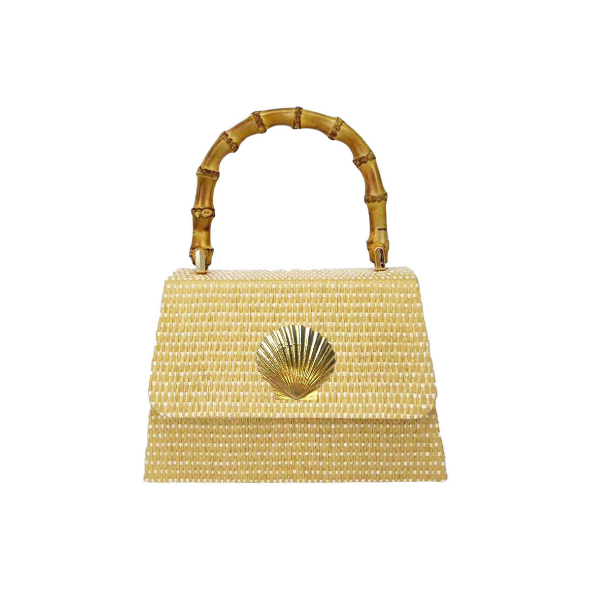 Straw Lulu Bag with Bamboo Handle - Midspring