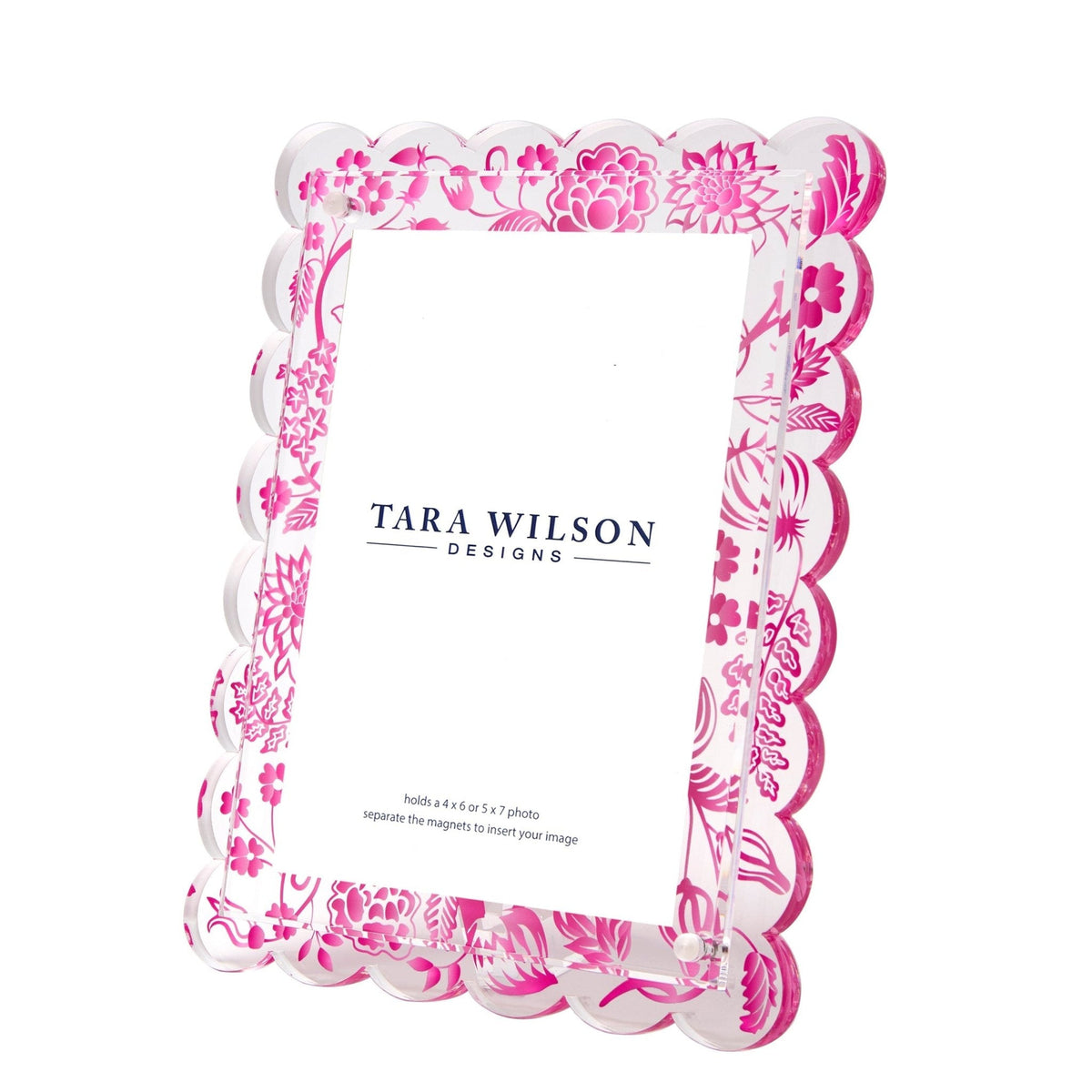 Pink Toile Acrylic Scallop Frame - Midspring