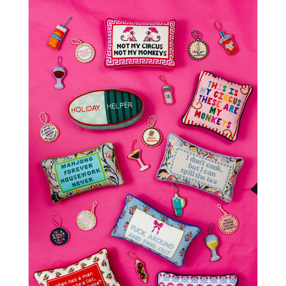 My Circus Needlepoint Pillow - Midspring