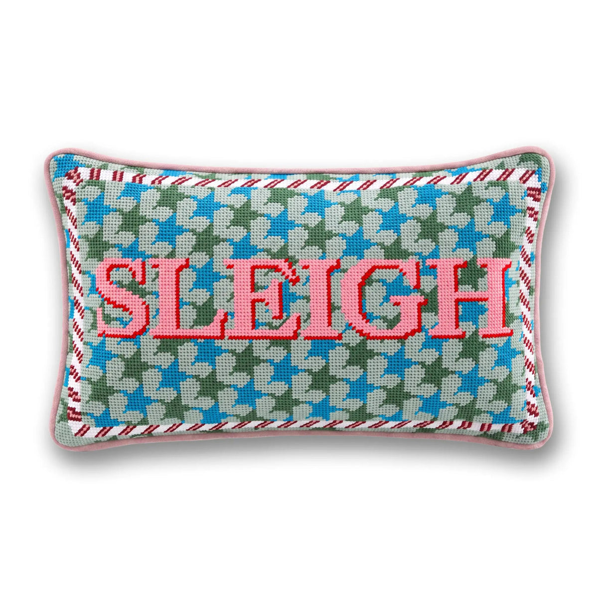 Sleigh Needlepoint Pillow - Midspring