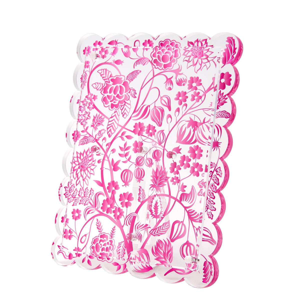 Pink Toile Acrylic Scallop Frame - Midspring
