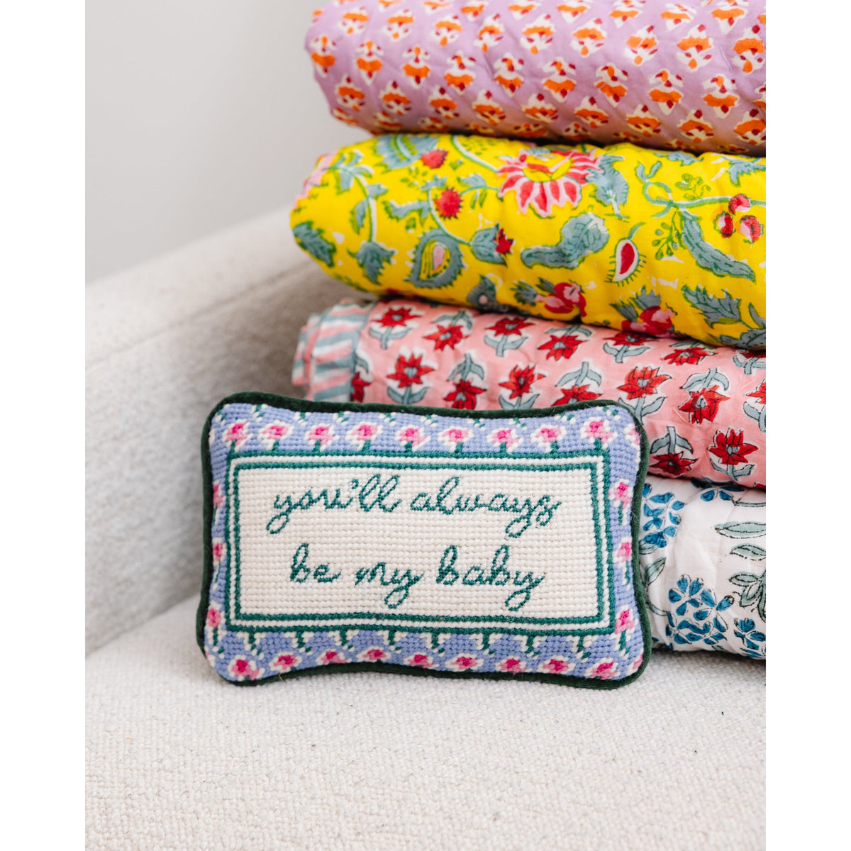 Be My Baby Mini Needlepoint Pillow - Midspring