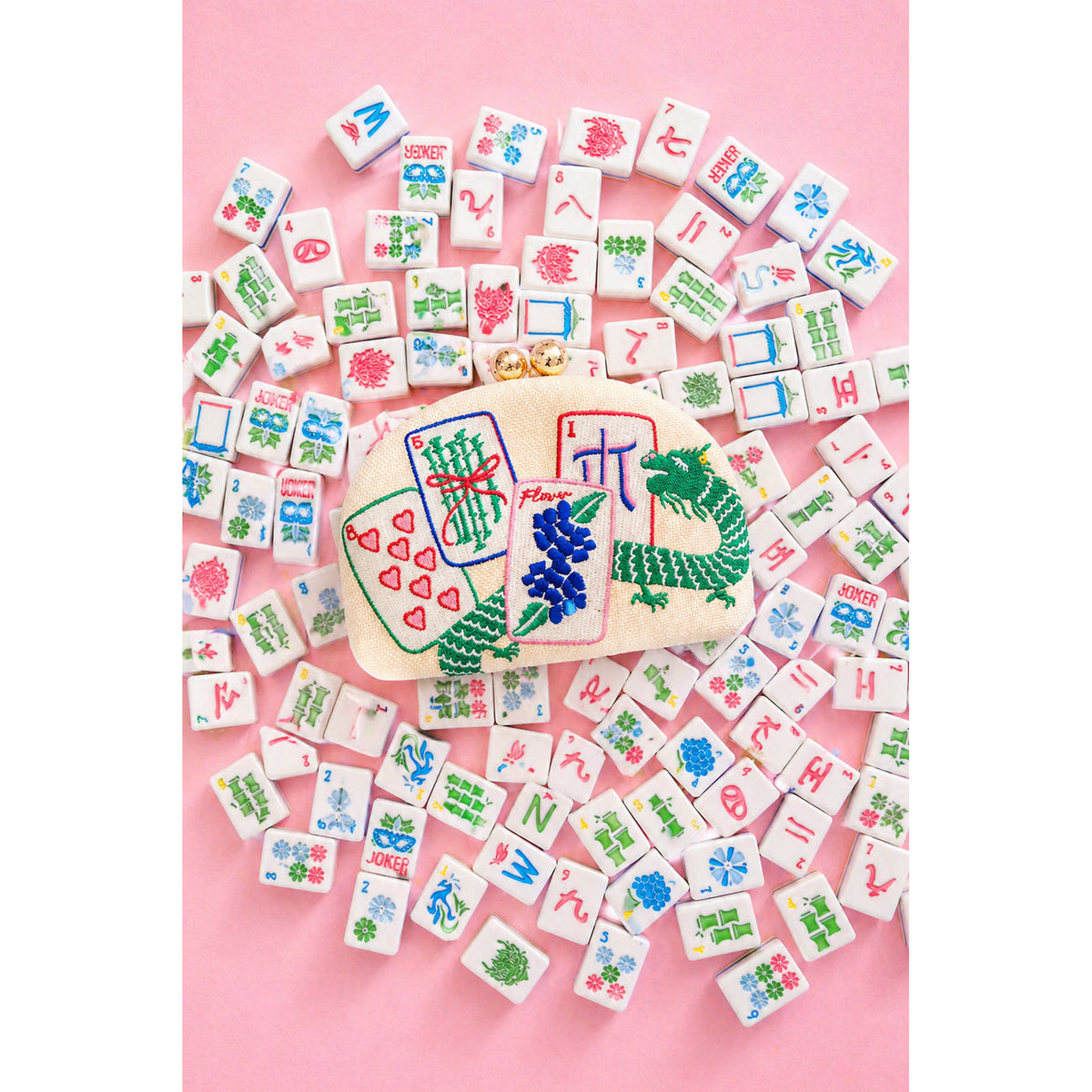 Mahjong Clutch - Embroidered - Midspring