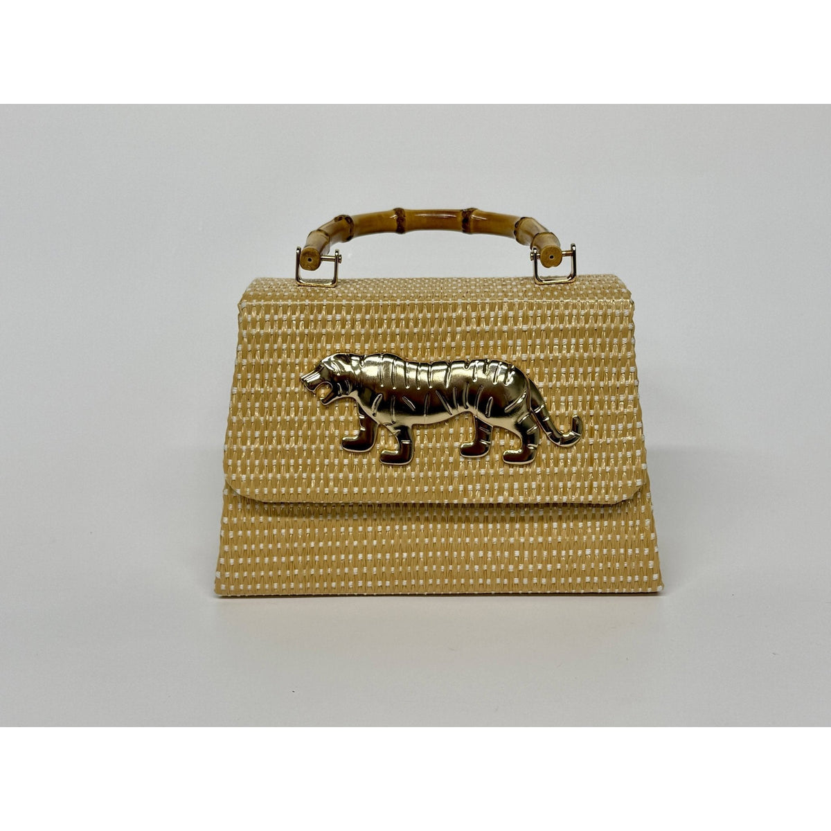 Straw Lulu Bag with Bamboo Handle - Midspring