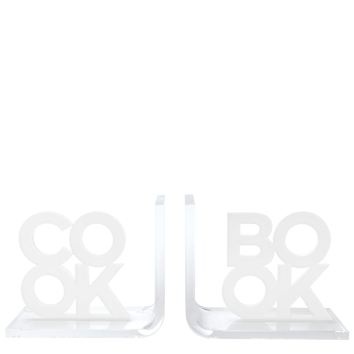 White Cook &amp; Book Acrylic Bookends - Midspring