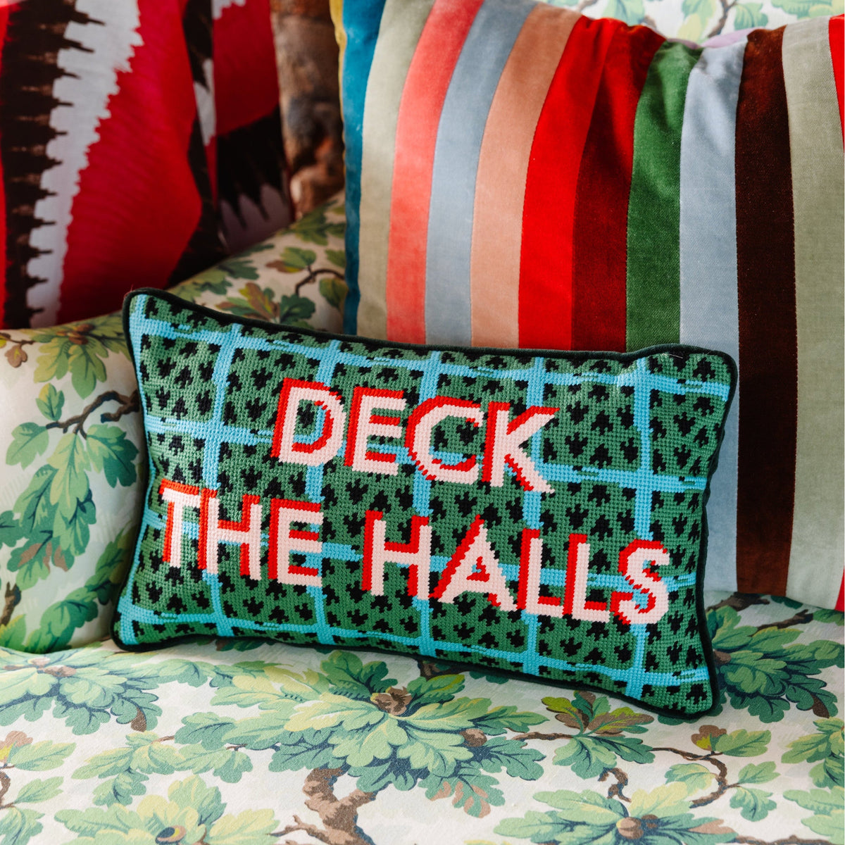 Deck the Halls Needlepoint Pillow - Midspring
