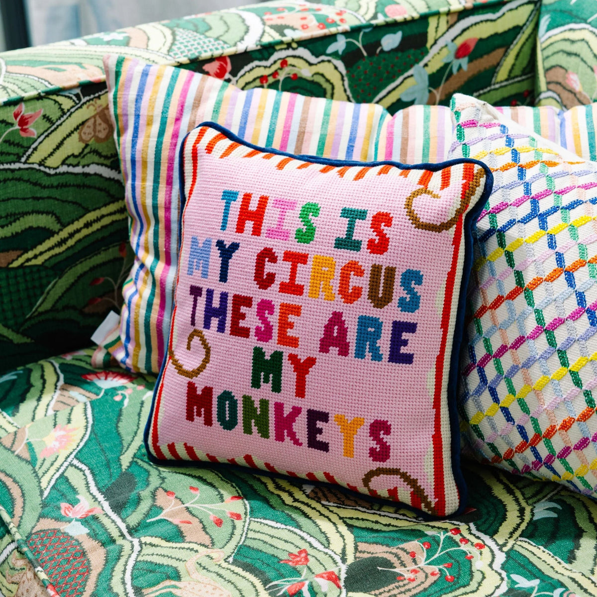 My Circus Needlepoint Pillow - Midspring