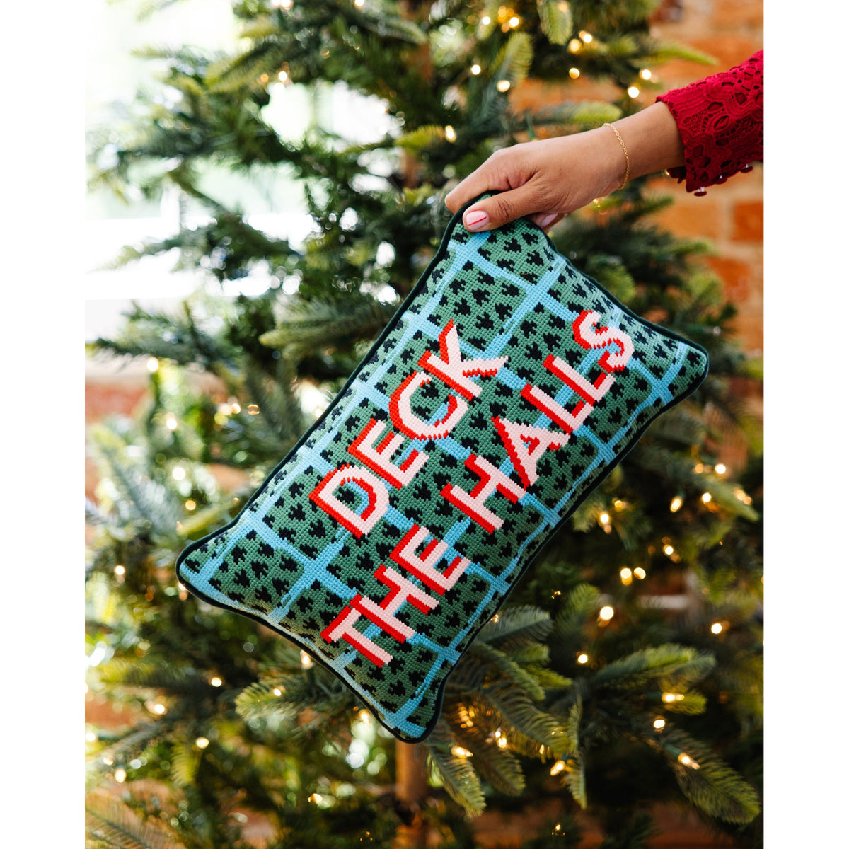Deck the Halls Needlepoint Pillow - Midspring