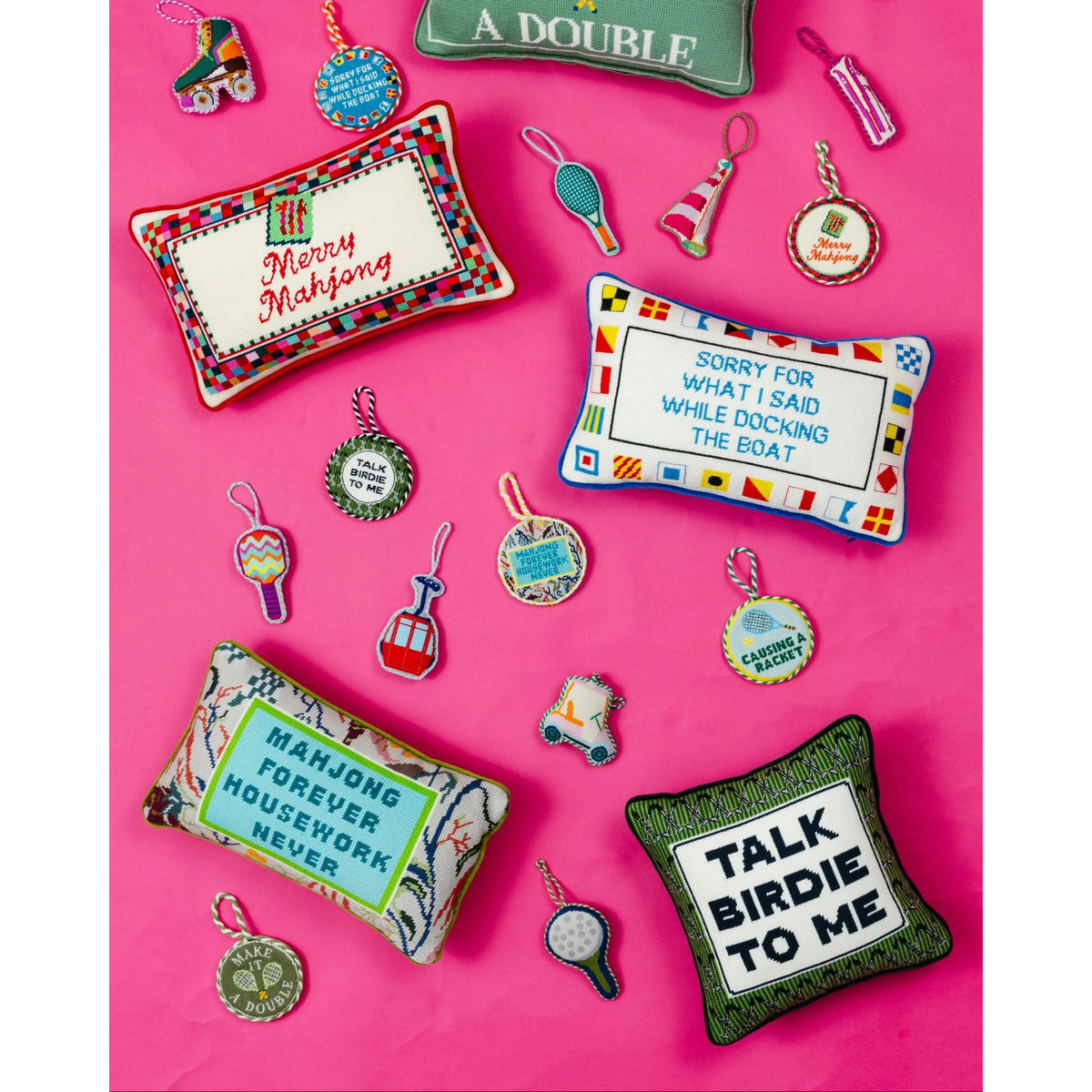 Talk Birdie to Me Needlepoint Pillow - Midspring