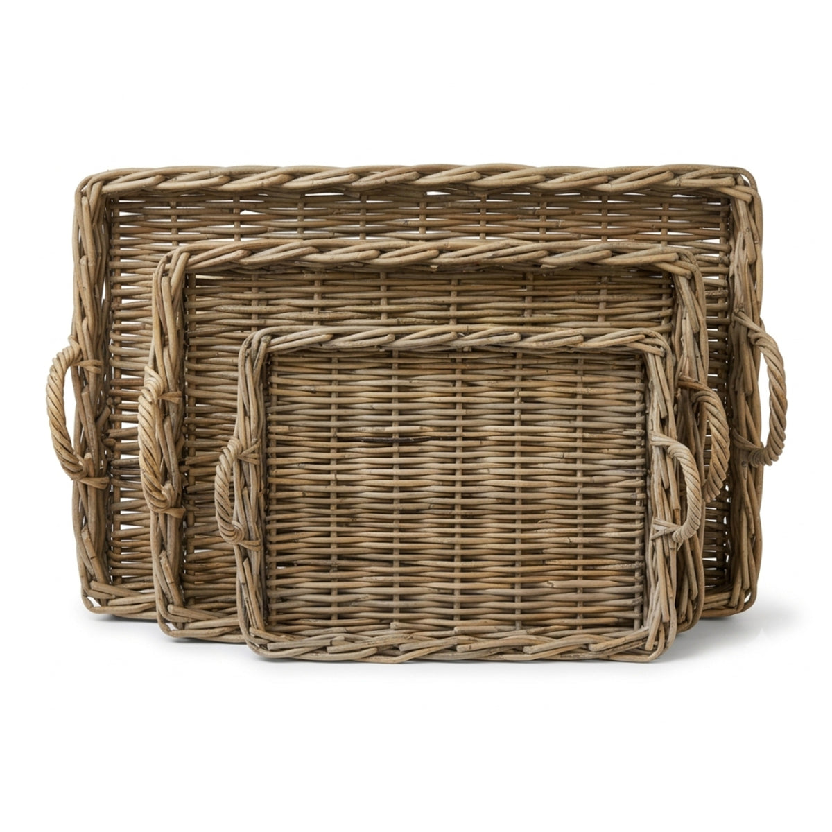 Cole Farmhouse Rattan Serving Tray - Midspring
