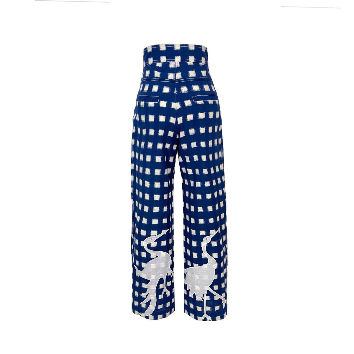 Blue Embroidered Picnic Trousers - Midspring