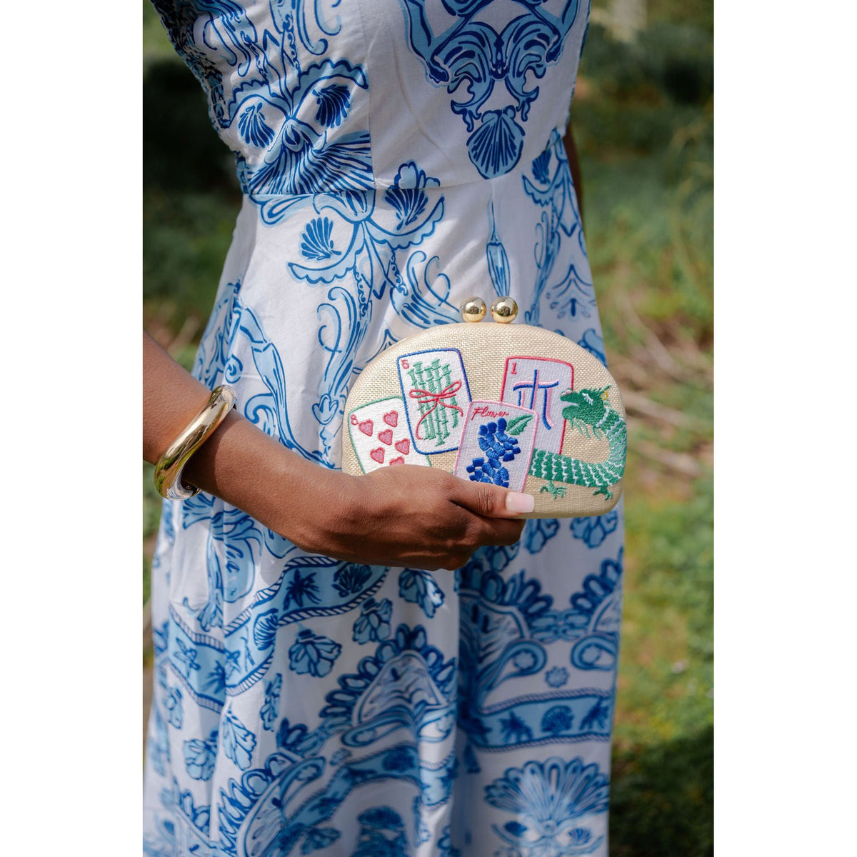 Mahjong Clutch - Embroidered - Midspring