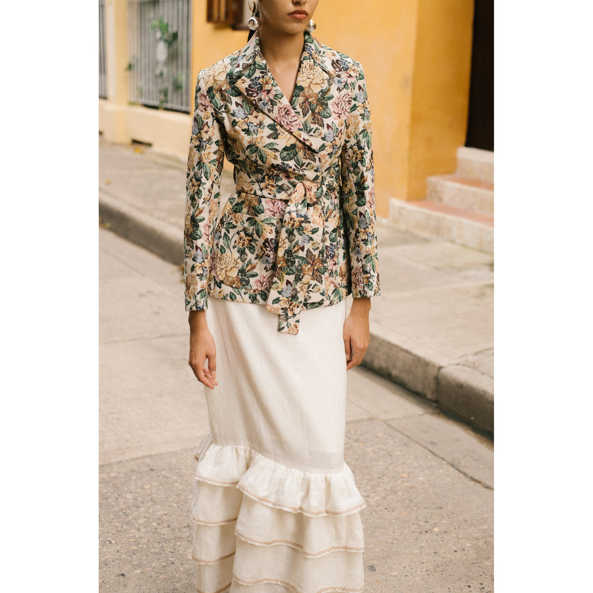 White Floral Jacket - Midspring