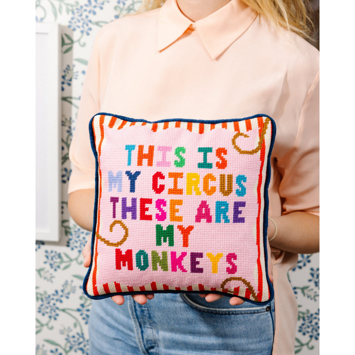 My Circus Needlepoint Pillow - Midspring