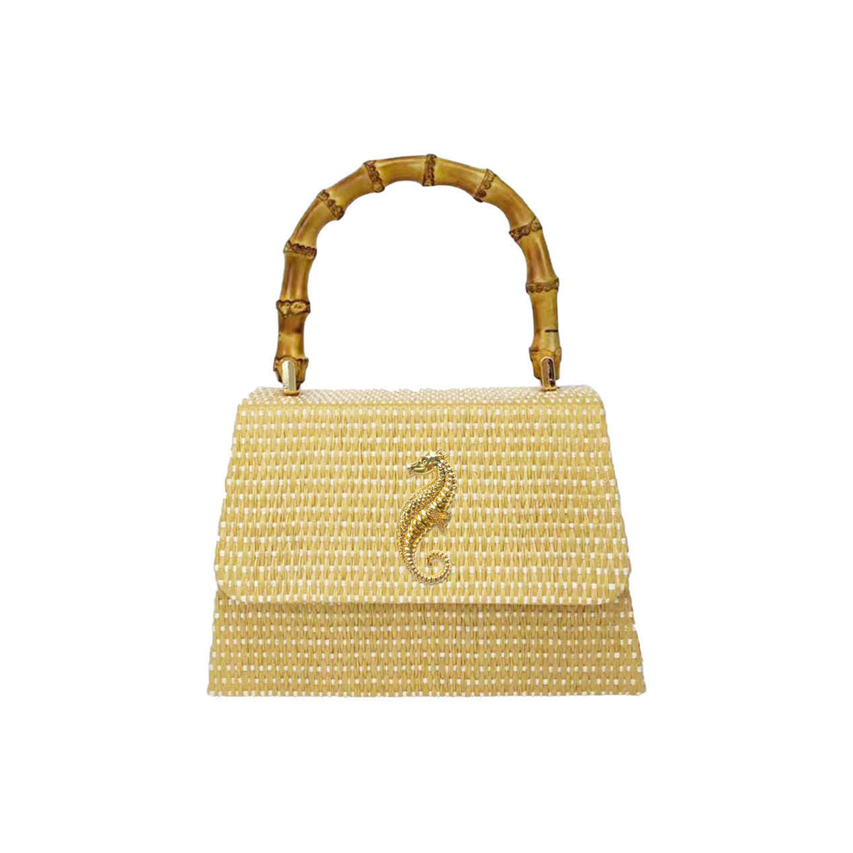 Straw Lulu Bag with Bamboo Handle - Midspring