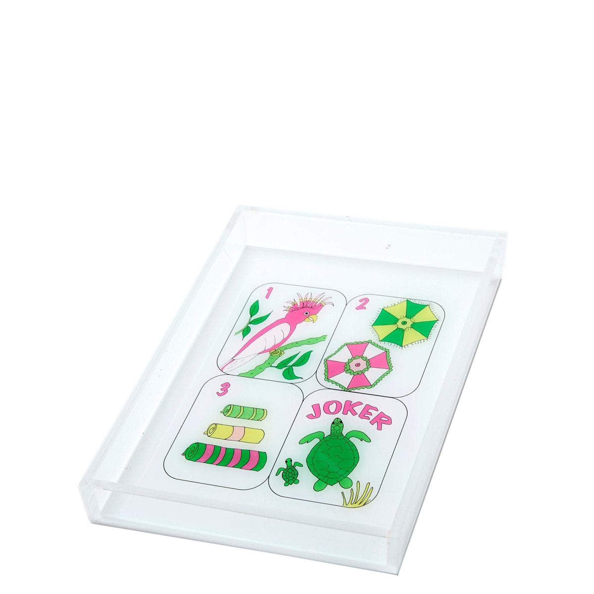 Palm Beach Mahjong Tiles Acrylic Tray - Midspring