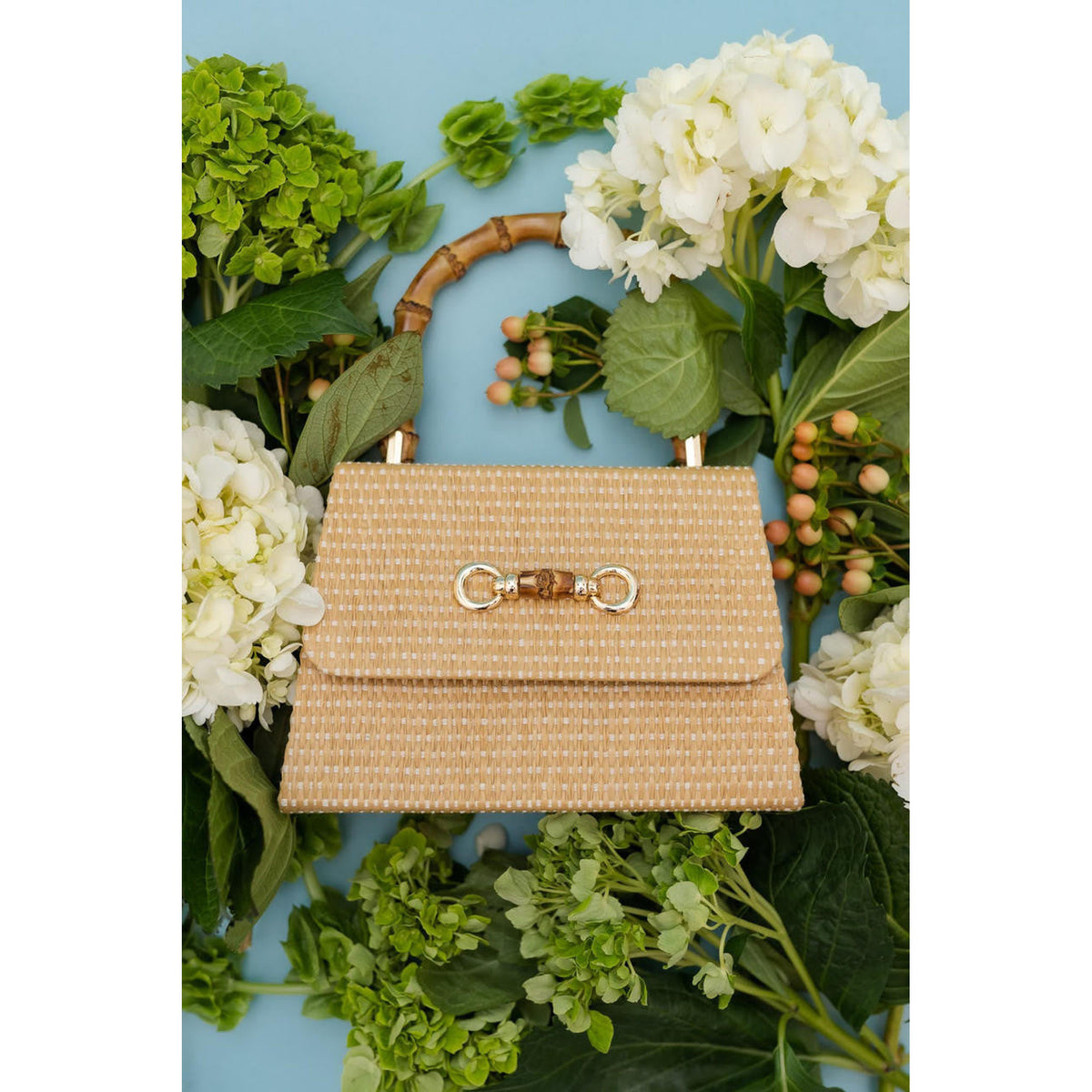 Straw Lulu Bag with Bamboo Handle - Midspring