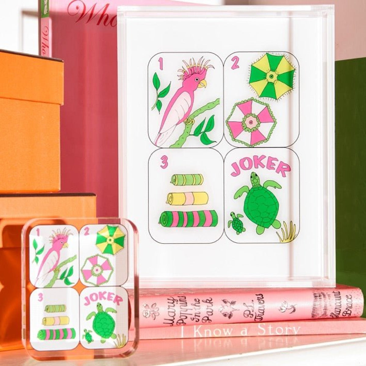 Palm Beach Mahjong Tiles Acrylic Tray - Midspring