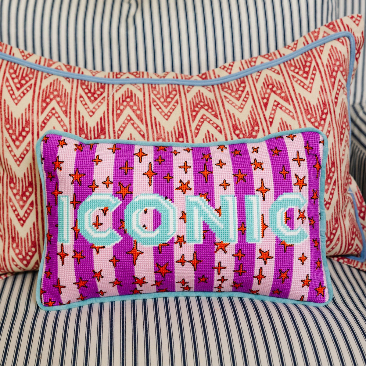 Iconic Needlepoint Pillow - Midspring
