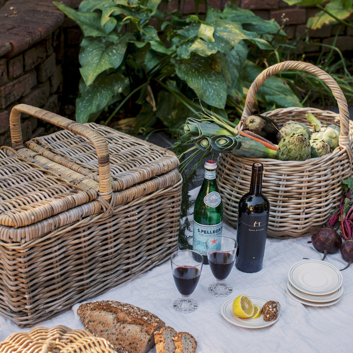Rattan Picnic Basket - Midspring