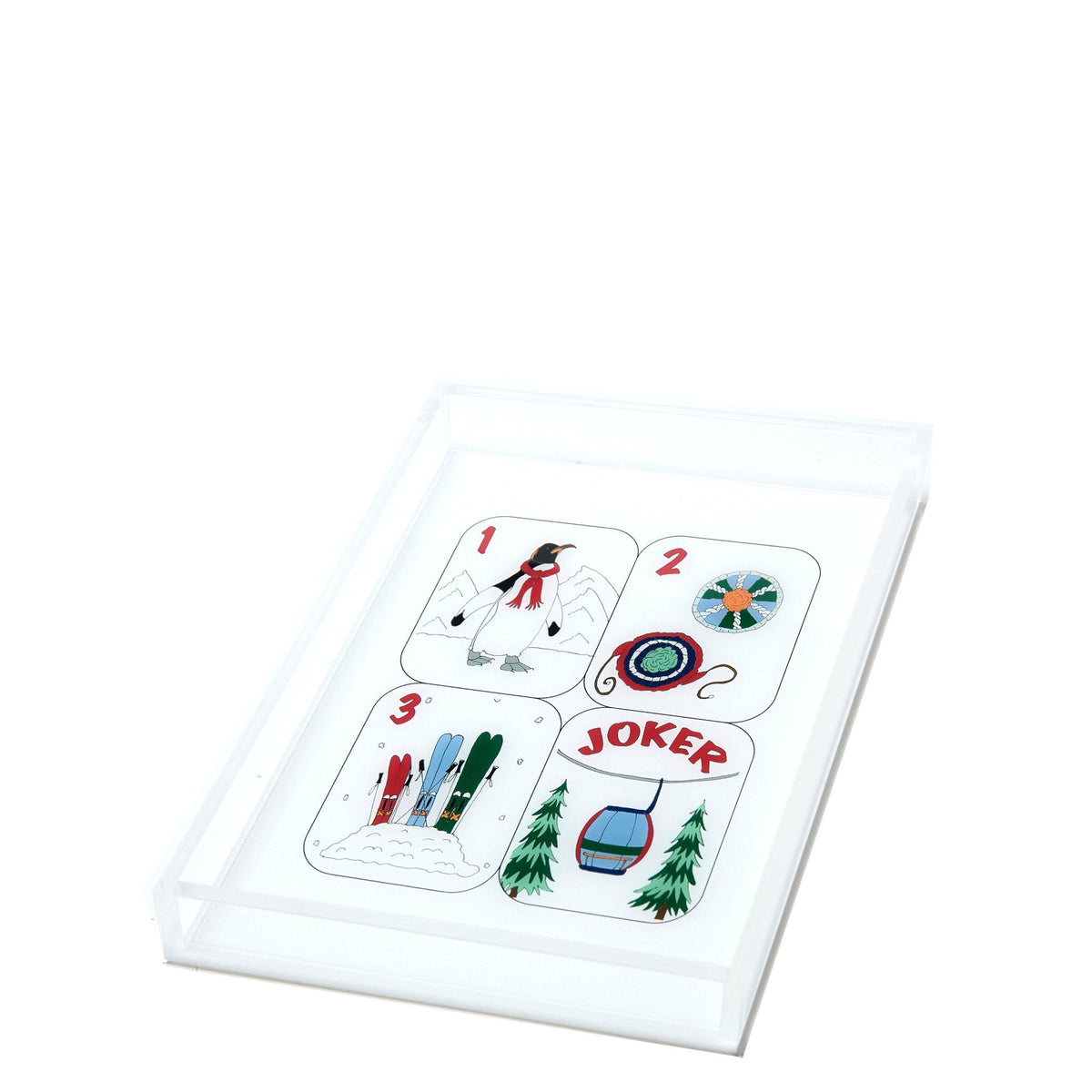 Winter Mahjong Tiles Acrylic Tray - Midspring