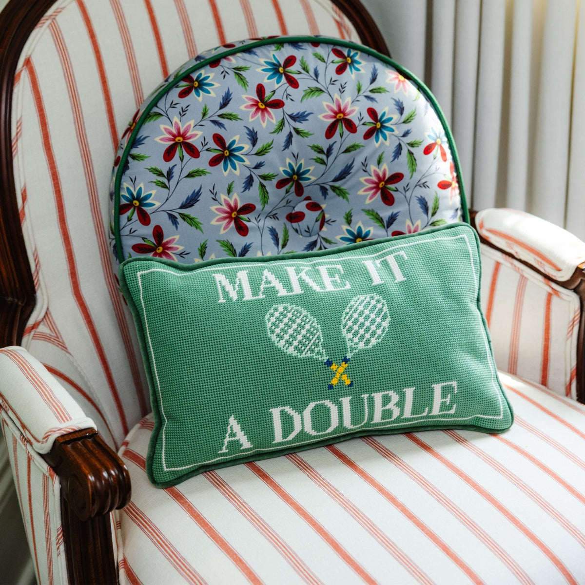 Make It a Double Needlepoint Pillow - Midspring