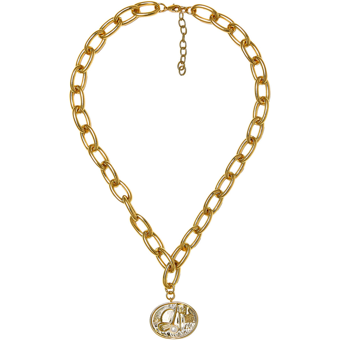 Golf Pendant Necklace - 18K Gold Plated - Midspring