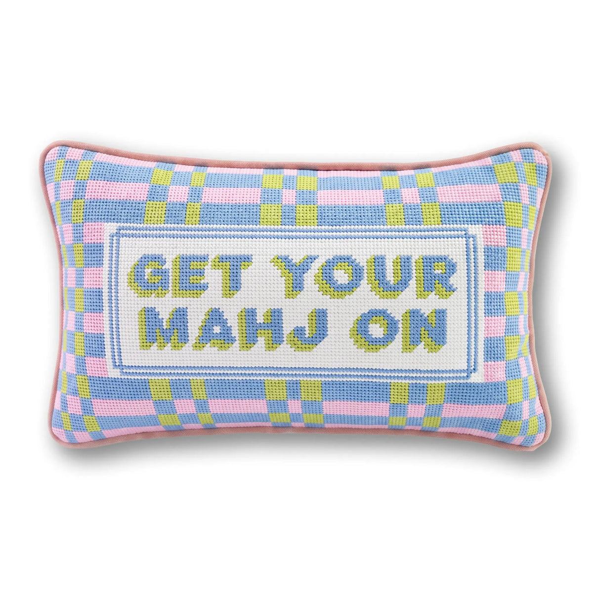 Get Your Mahj on Needlepoint Pillow - Midspring